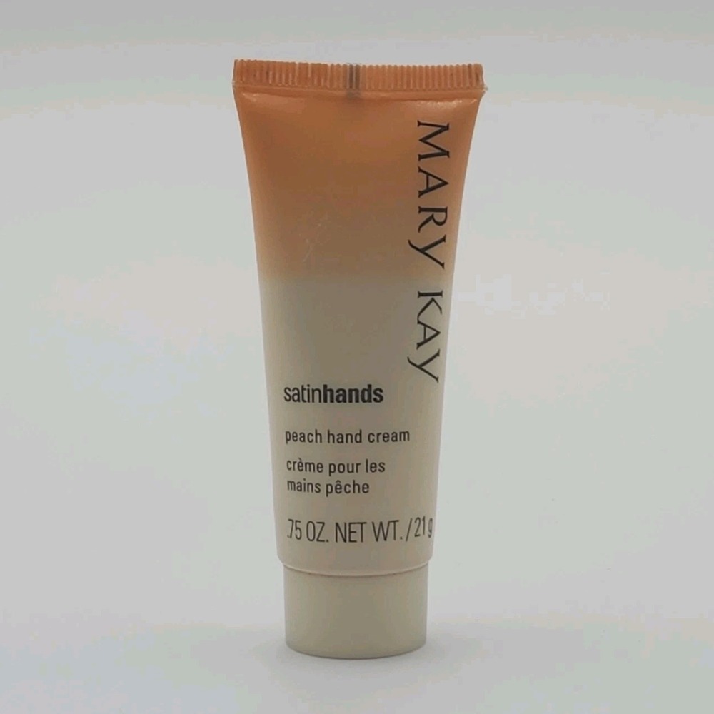 Vintage Mary Kay‎ Satin Hands Peach Hand Cream .75 oz New Old Stock Discontinued